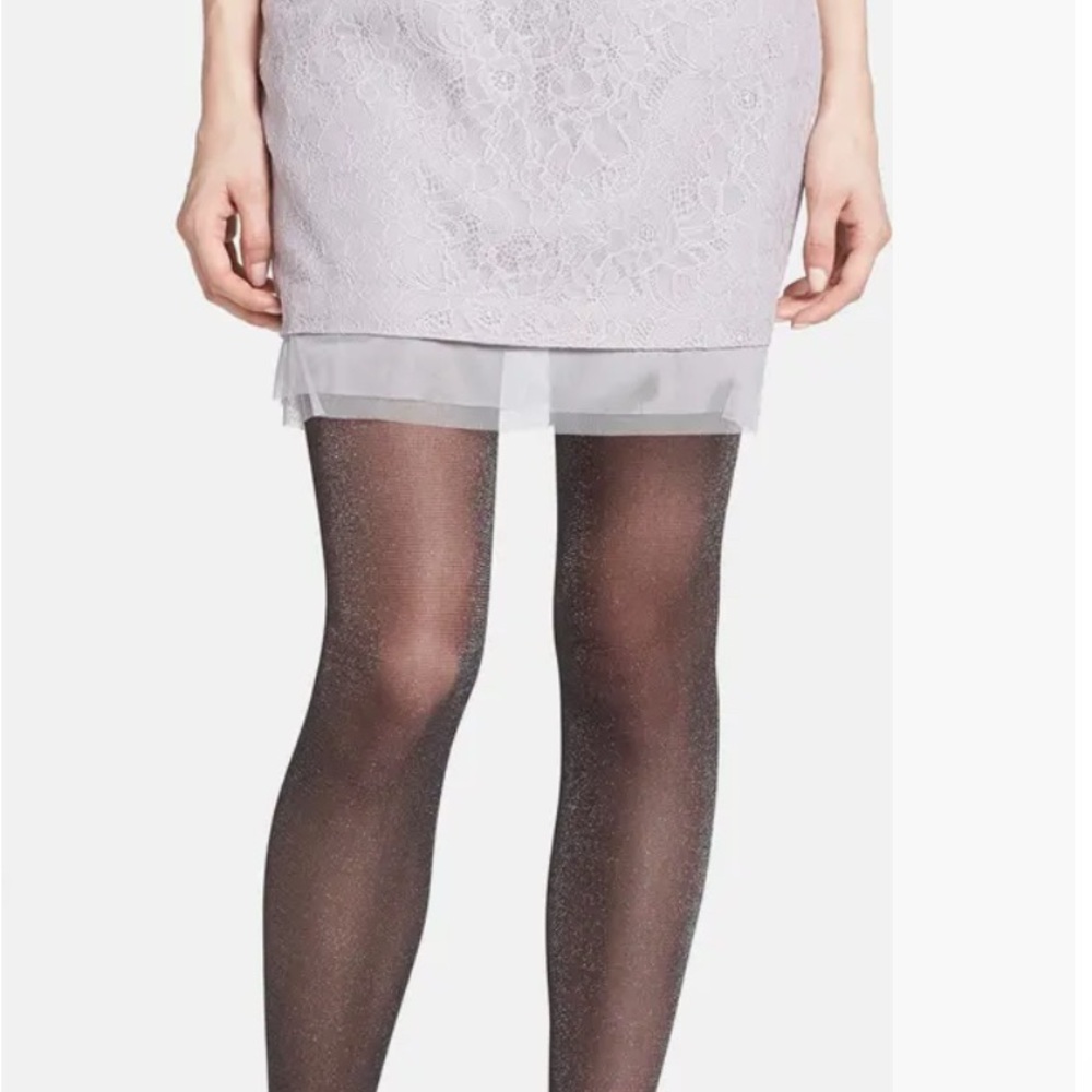 SPANX Black Metallic Tights